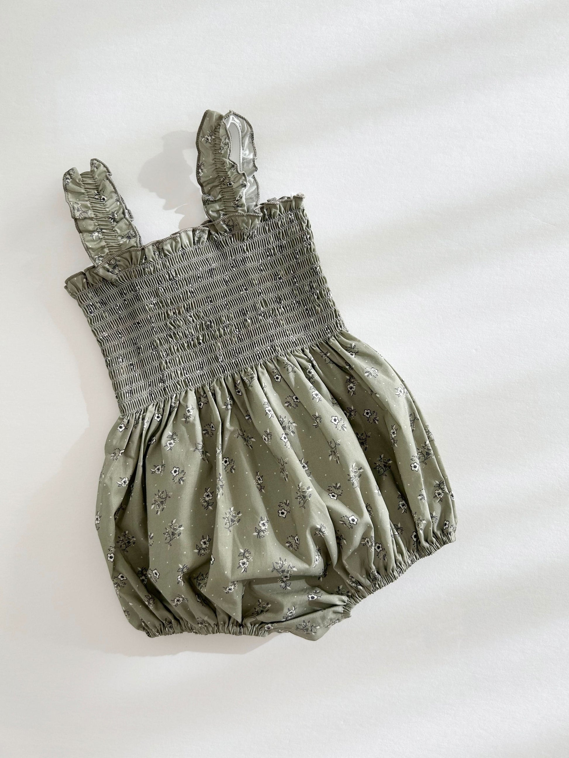 Baby Ann Sleeveless Smocked Bodice Romper (3-18m) - 3 Colors - AT NOON STORE