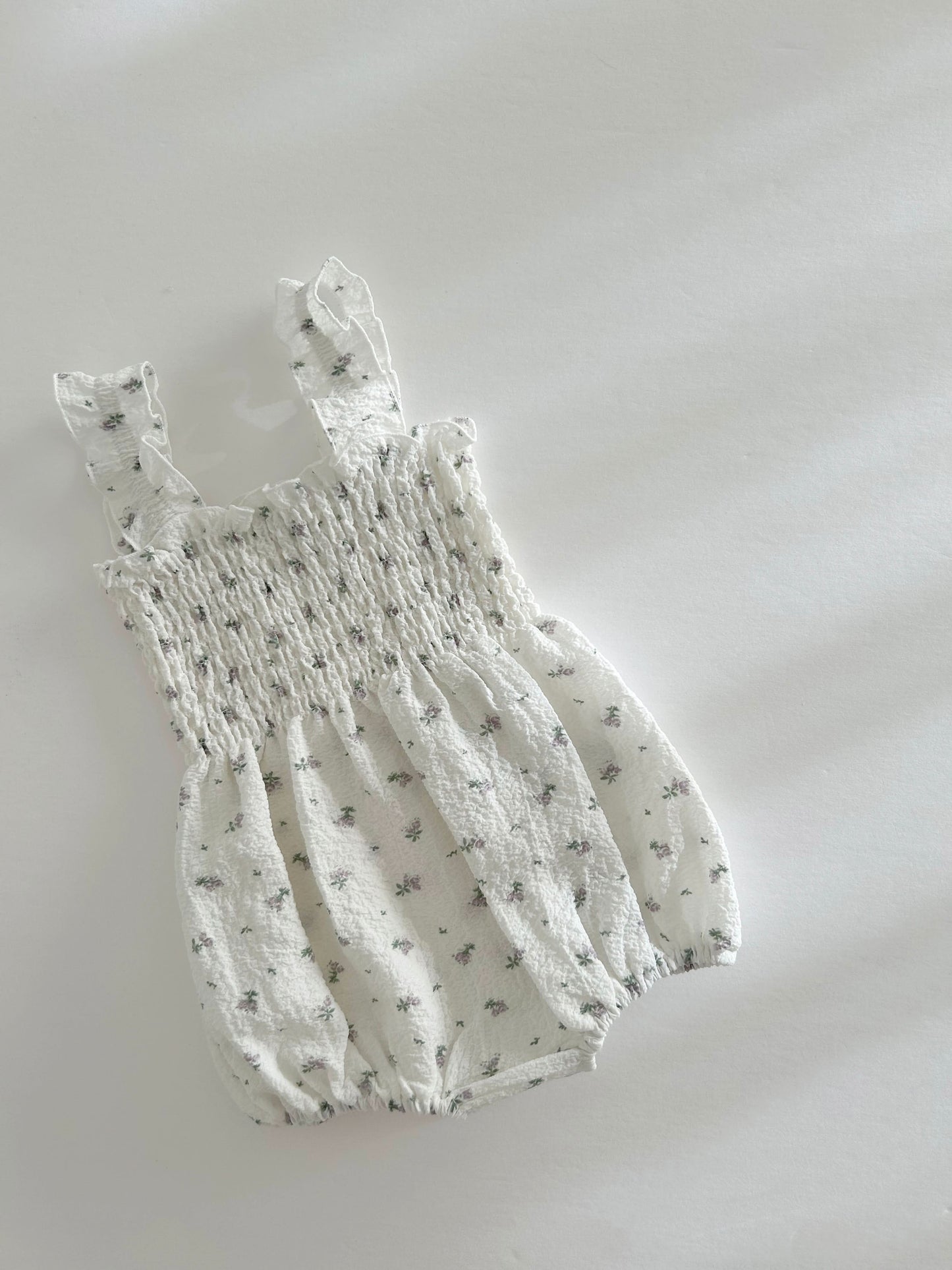 Baby Ann Sleeveless Smocked Bodice Romper (3-18m) - 3 Colors - AT NOON STORE