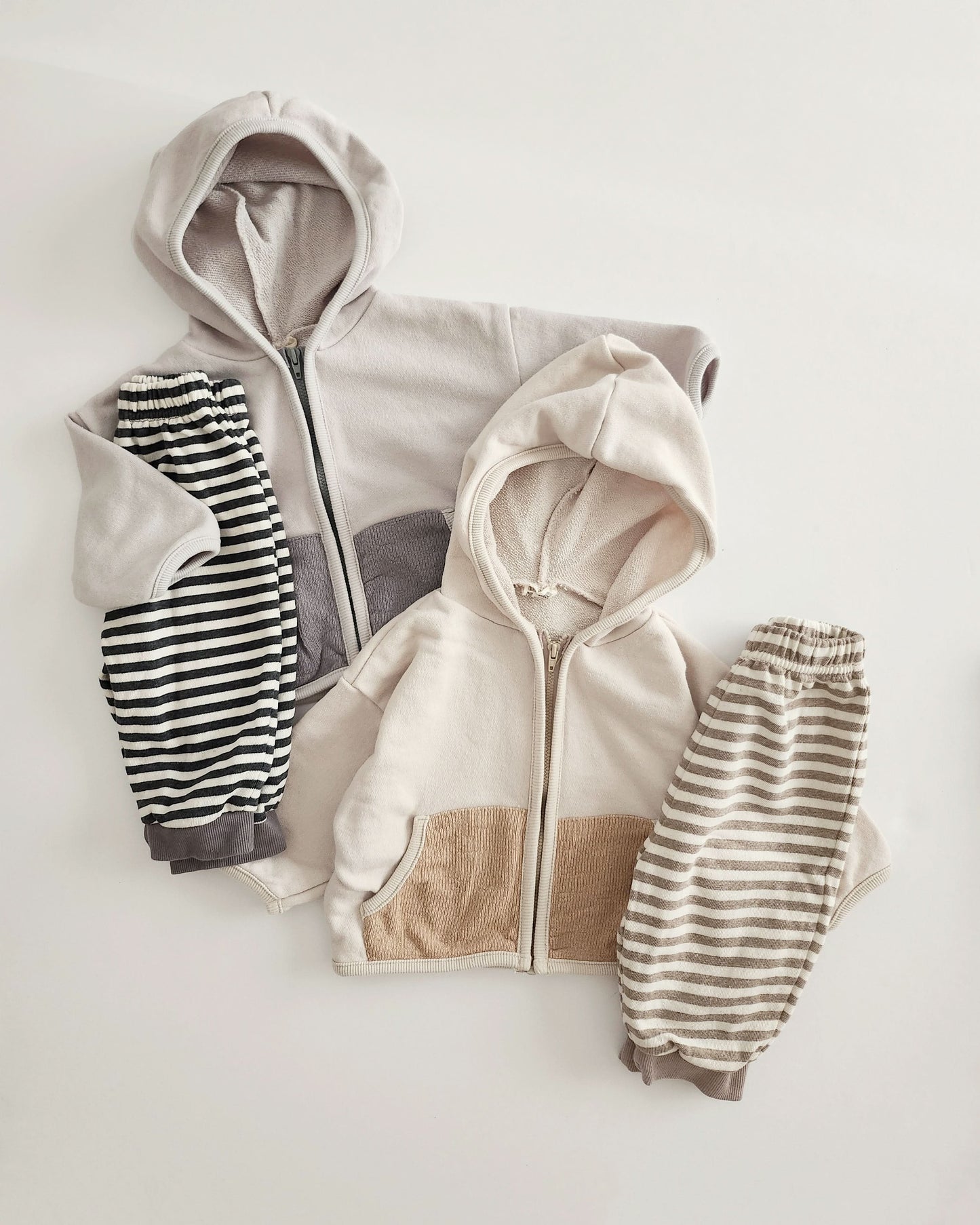 Baby BH Colorblock Pocket Zip-Up Hoodie (3-18m) - 2 Colors - AT NOON STORE