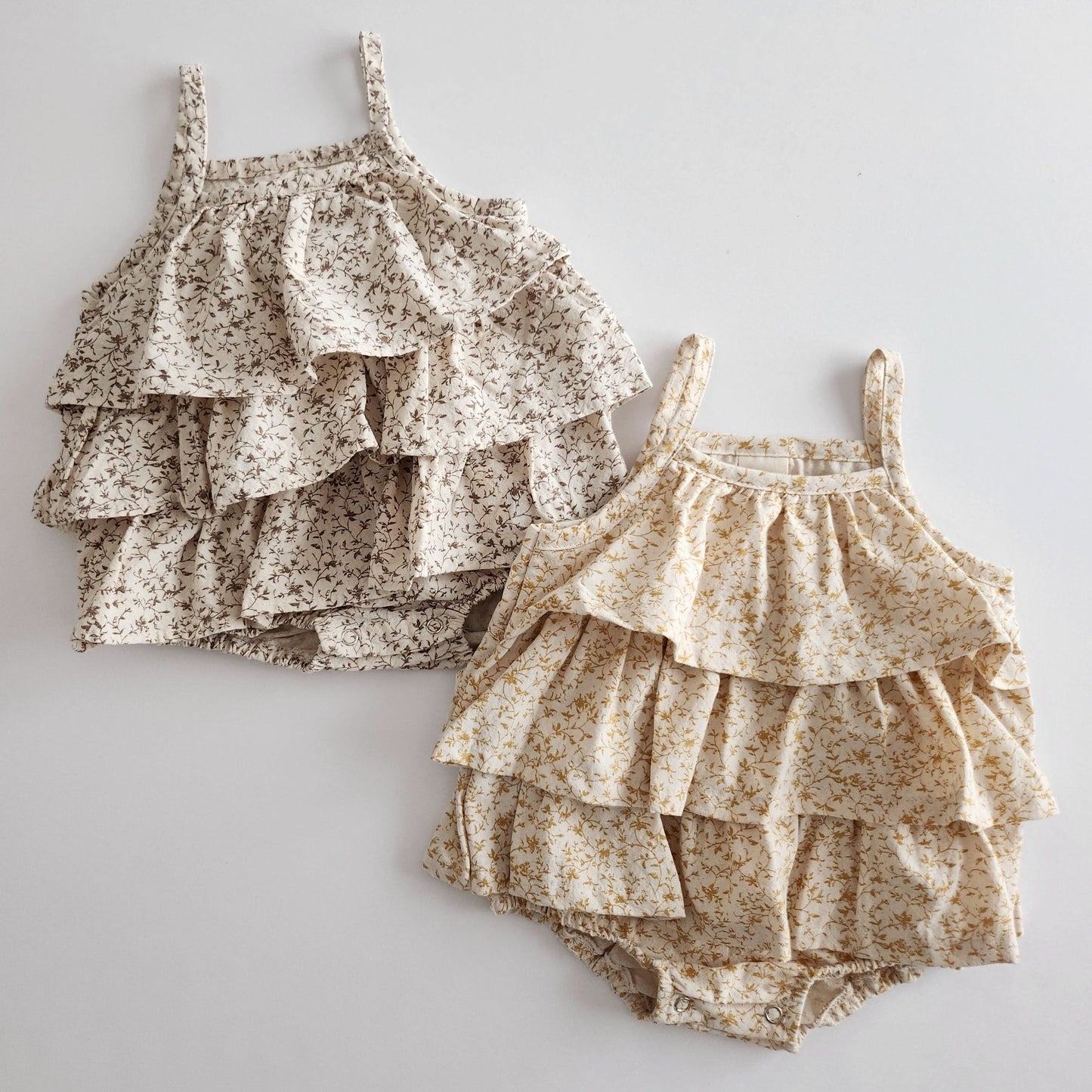 Baby BH Tiered Ruffle Floral Print Romper