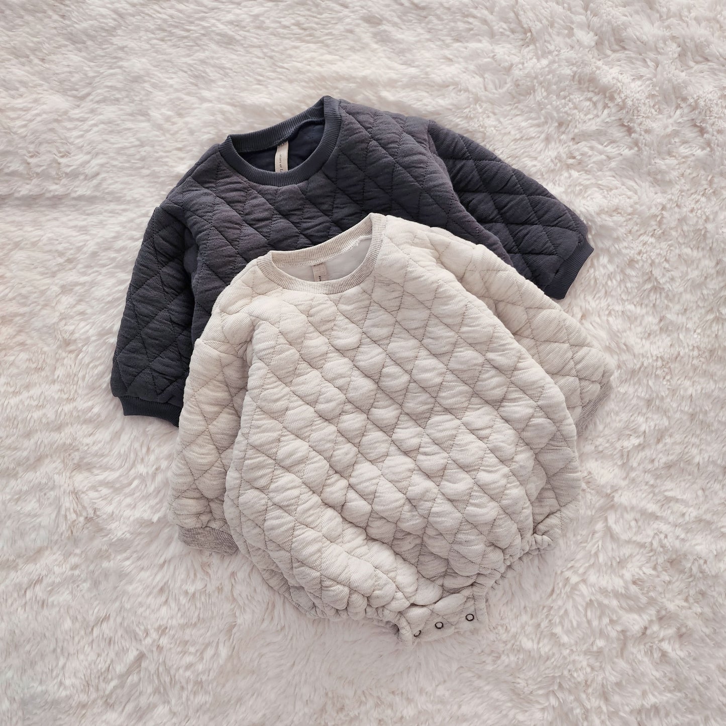 Baby Quilted Bubble Romper (6-24m) -2 Colors - AT NOON STORE