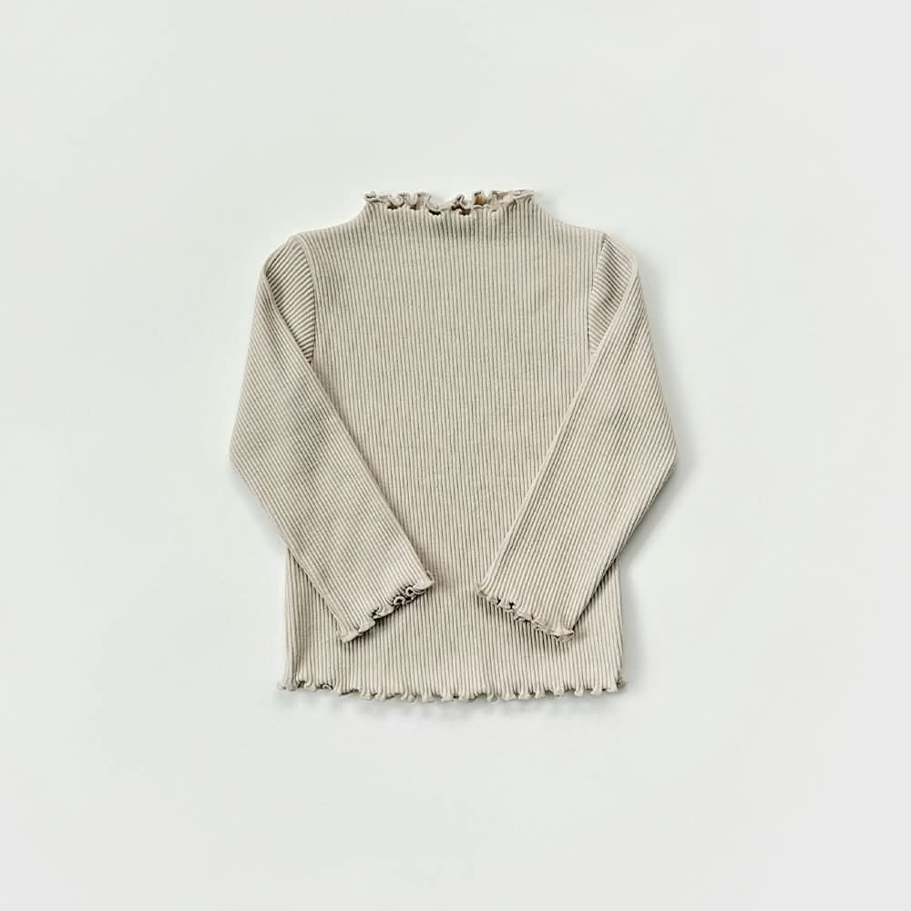 Kids Lettuce-edge Ribbed Top (2-9y) - 6 Colors - AT NOON STORE