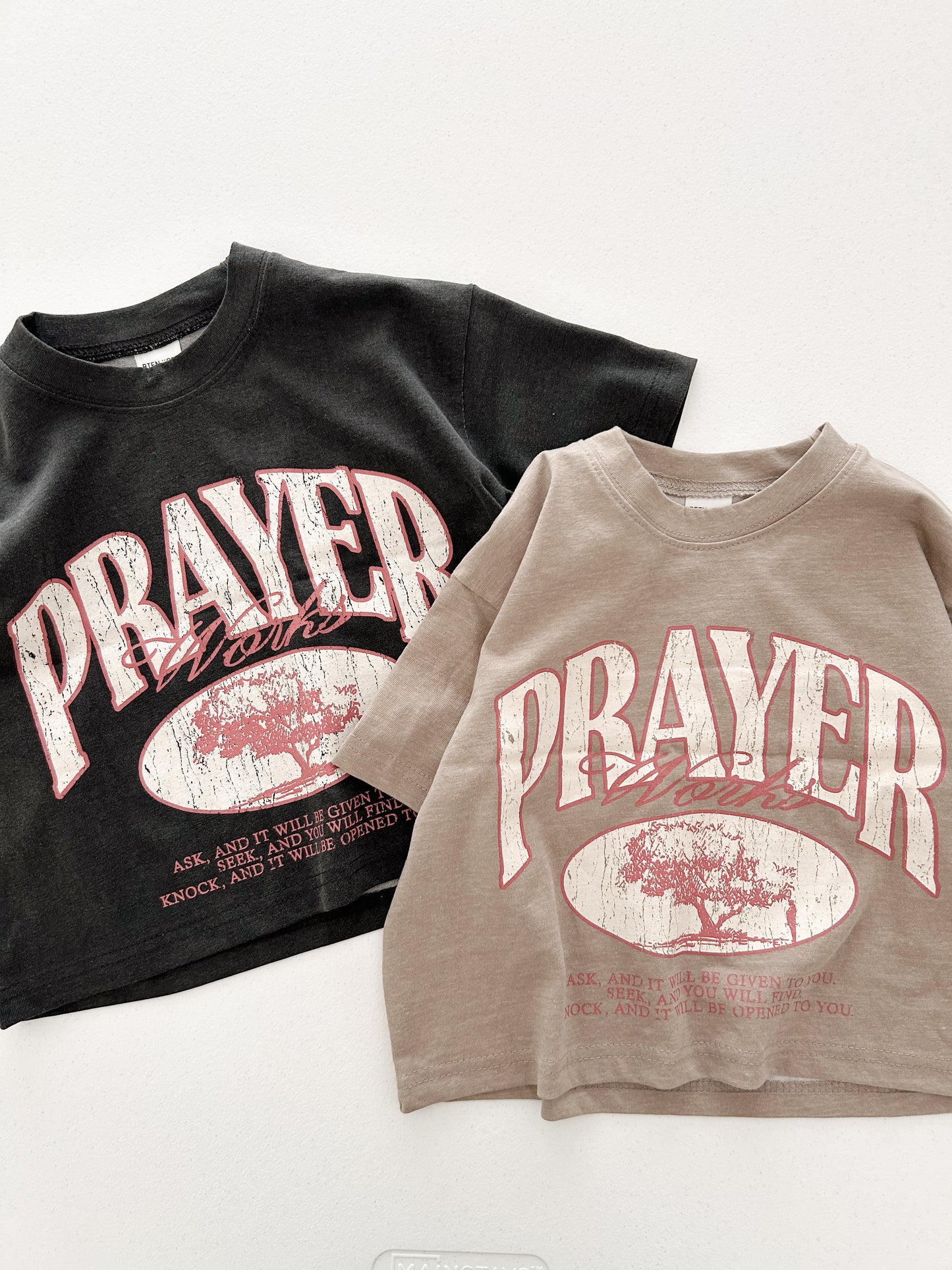 Kids SS25 Prayer Works Loose Fit Short Sleeve Top (2-8y) - 2 Colors