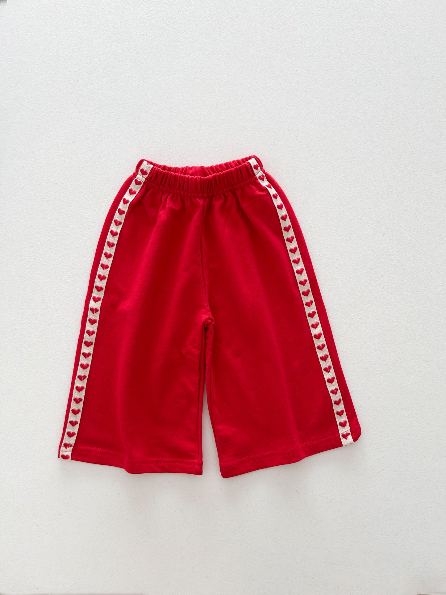 Toddler F25 Heart Side Tape Pull-on Pants (1-6y)- Red - AT NOON STORE
