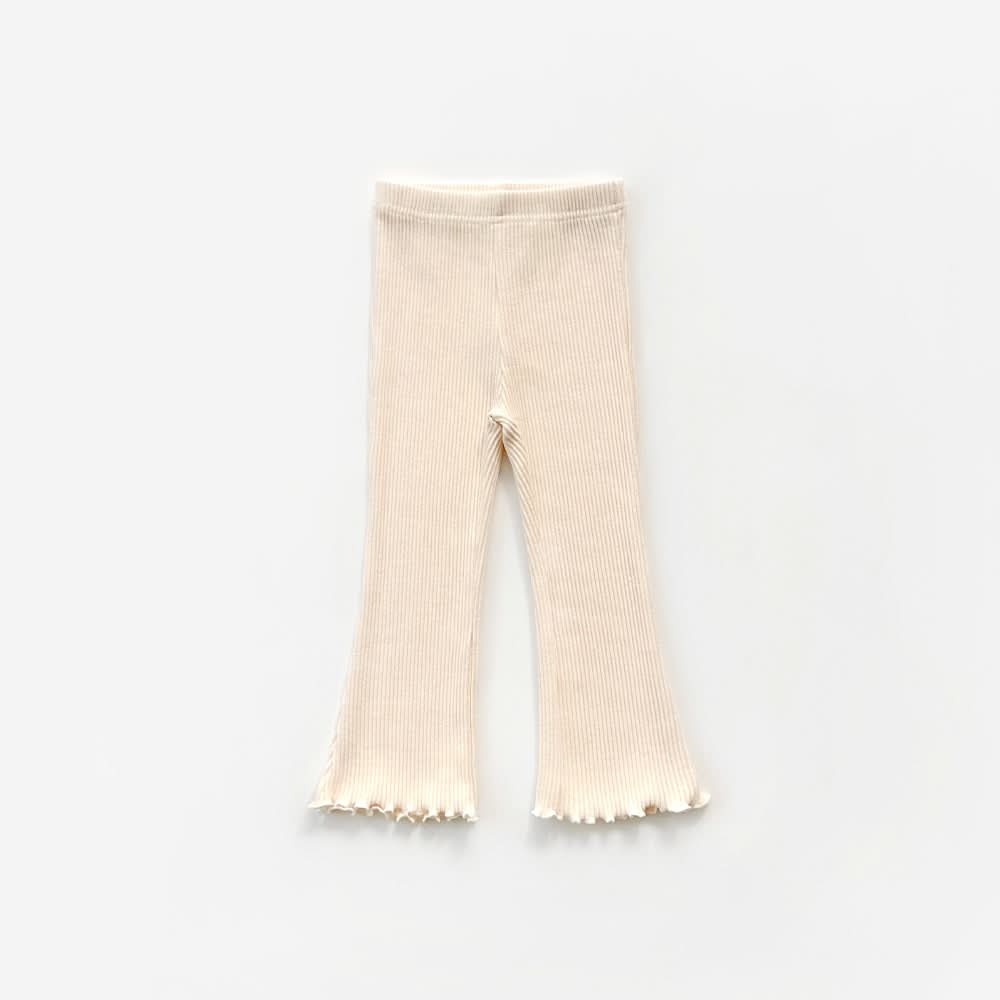 Kids Lettuce-edge Ribbed Flare Pants (2-9y) - 6 Colors - AT NOON STORE