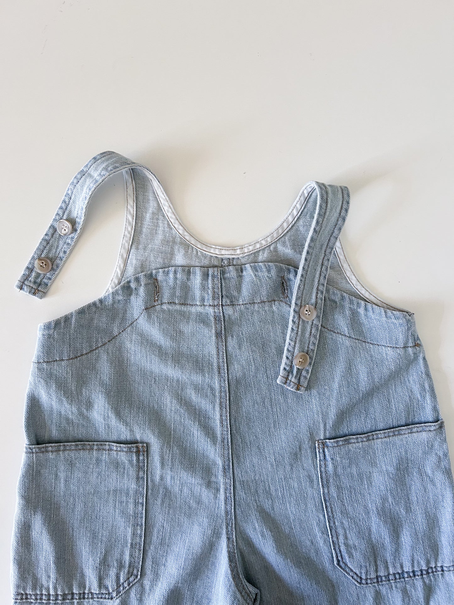 Toddler Denim Short Overalls (1-6y) - Blue