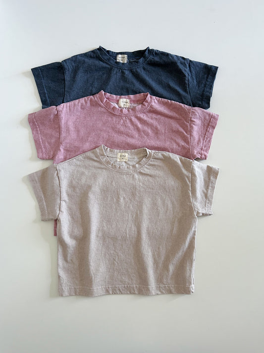 Toddler S25 Soft Garment Dyed Short Sleeve Tee (15m-7y) - 3 Colors - AT NOON STORE