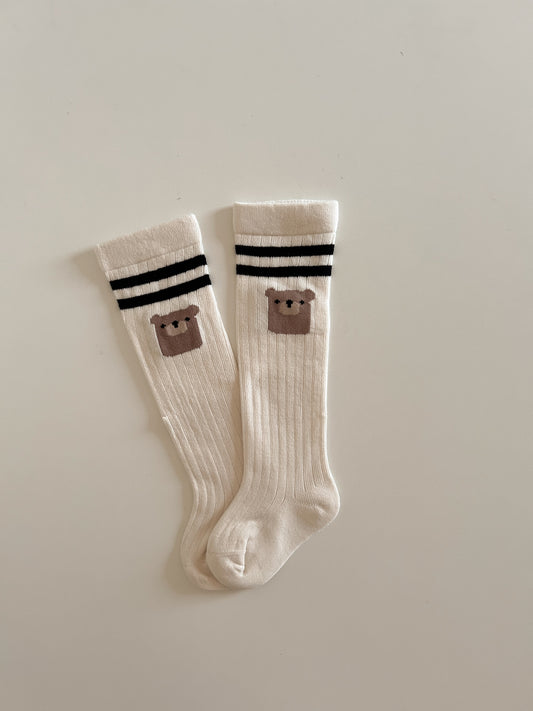 Baby Bear Knee Socks (0-3y) - Ivory - AT NOON STORE