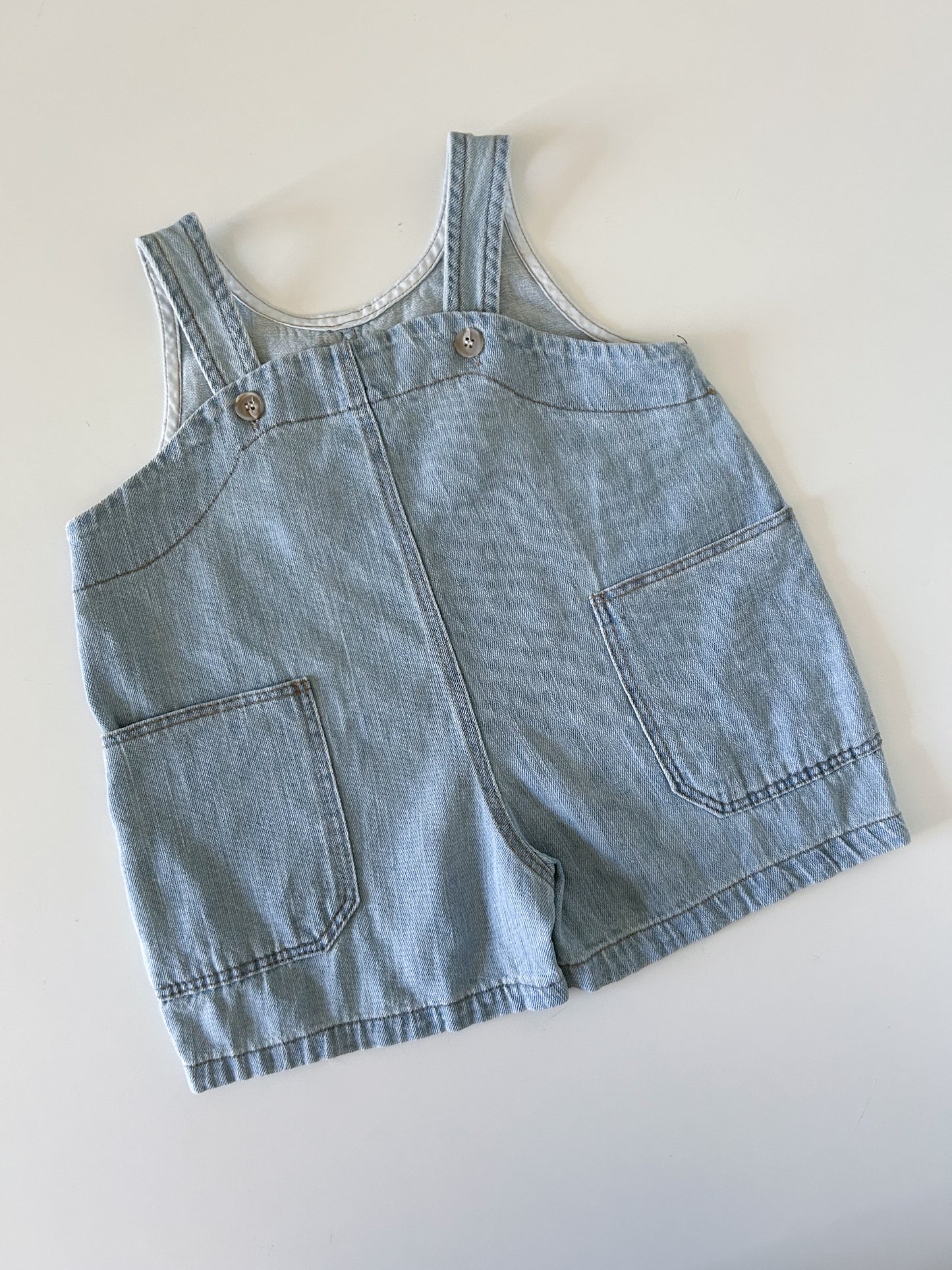 Toddler Denim Short Overalls (1-6y) - Blue