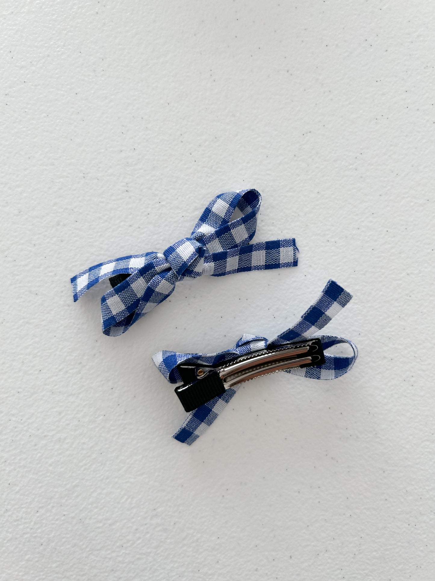 Girls Gingham Bow Snap Hair Clips (2pk) - 6 Colors - AT NOON STORE