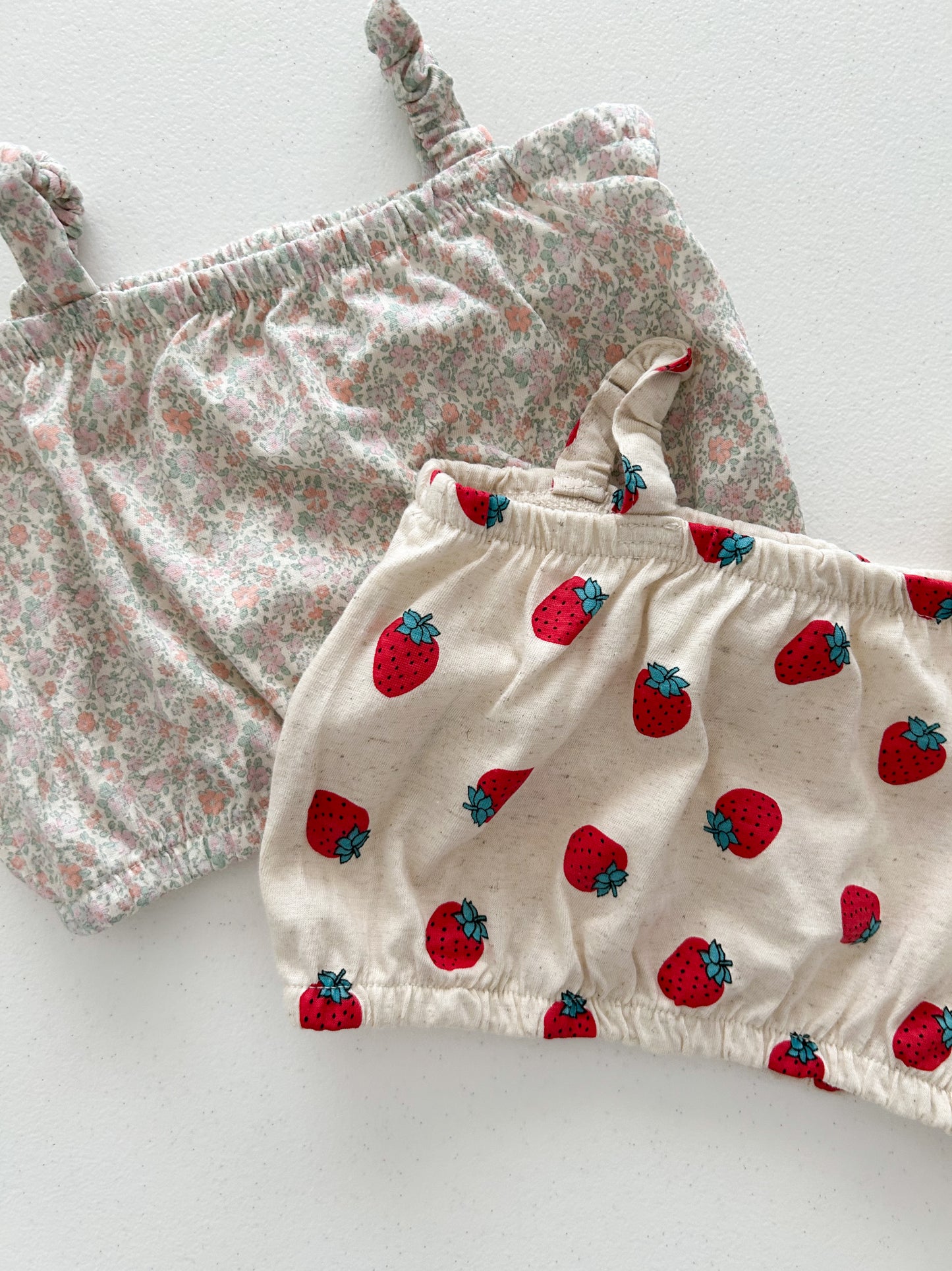 Baby/Toddler Aosta SS25 Cotton Elastic Strap Cropped Tank Top (1-7y)- 2 Colors - AT NOON STORE