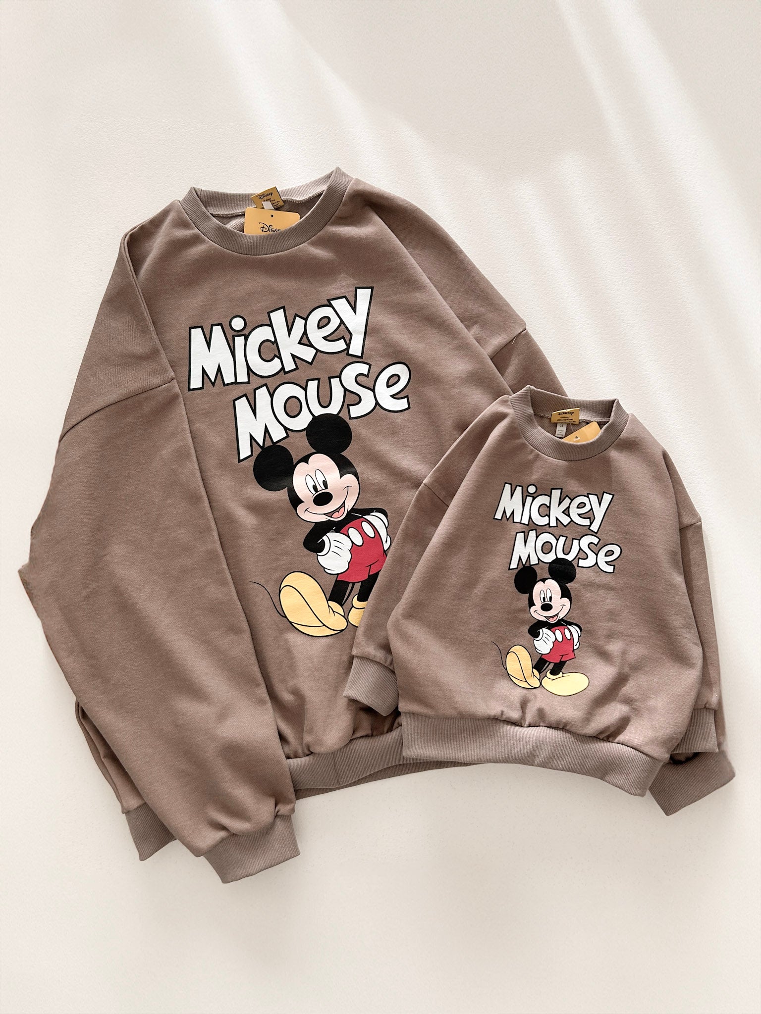 Family S25 Mickey and Minnie Print Pigment Dyed Sweatshirt (1-8y, Adult) - 2 Colors - AT NOON STORE