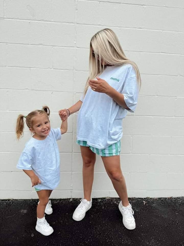 Adult Family Embroidery "mama" T-Shirt - 3 Colors - AT NOON STORE