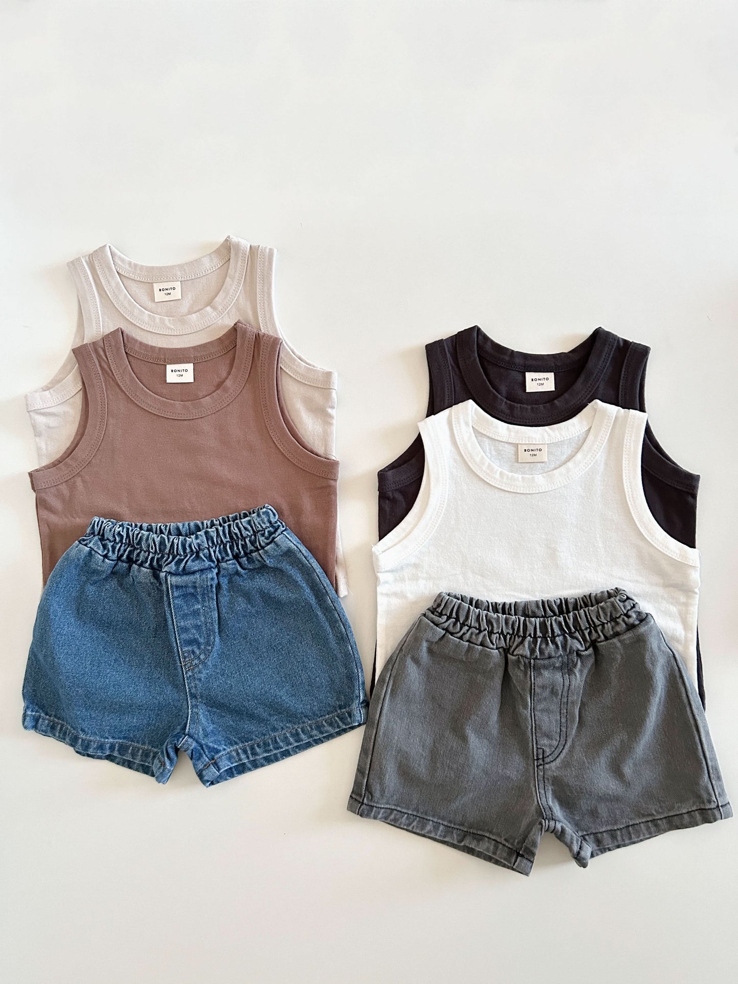 Toddle Bonito Denim Shorts (6m-6y)-3 colors - AT NOON STORE