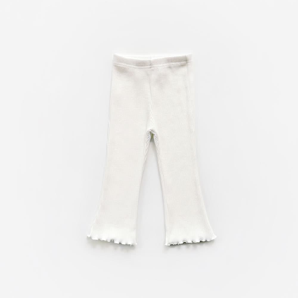 Kids Lettuce-edge Ribbed Flare Pants (2-9y) - 6 Colors - AT NOON STORE