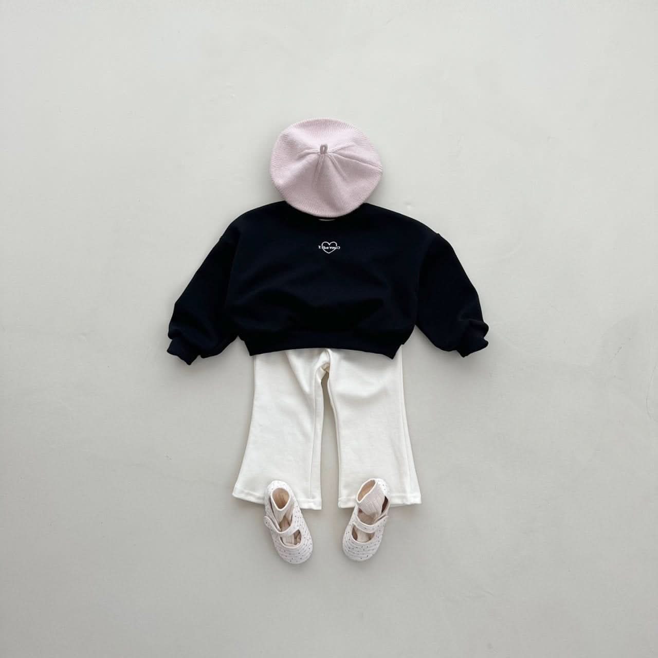 Toddlers I Like You Embroidery Crop Sweatshirt (2m-6y) - 2 Colors - AT NOON STORE