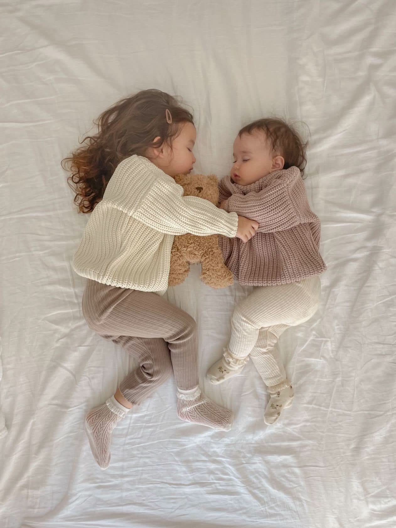 Kids Chunky Cotton Knit Sweater (3m-6y) - Woodrose - AT NOON STORE