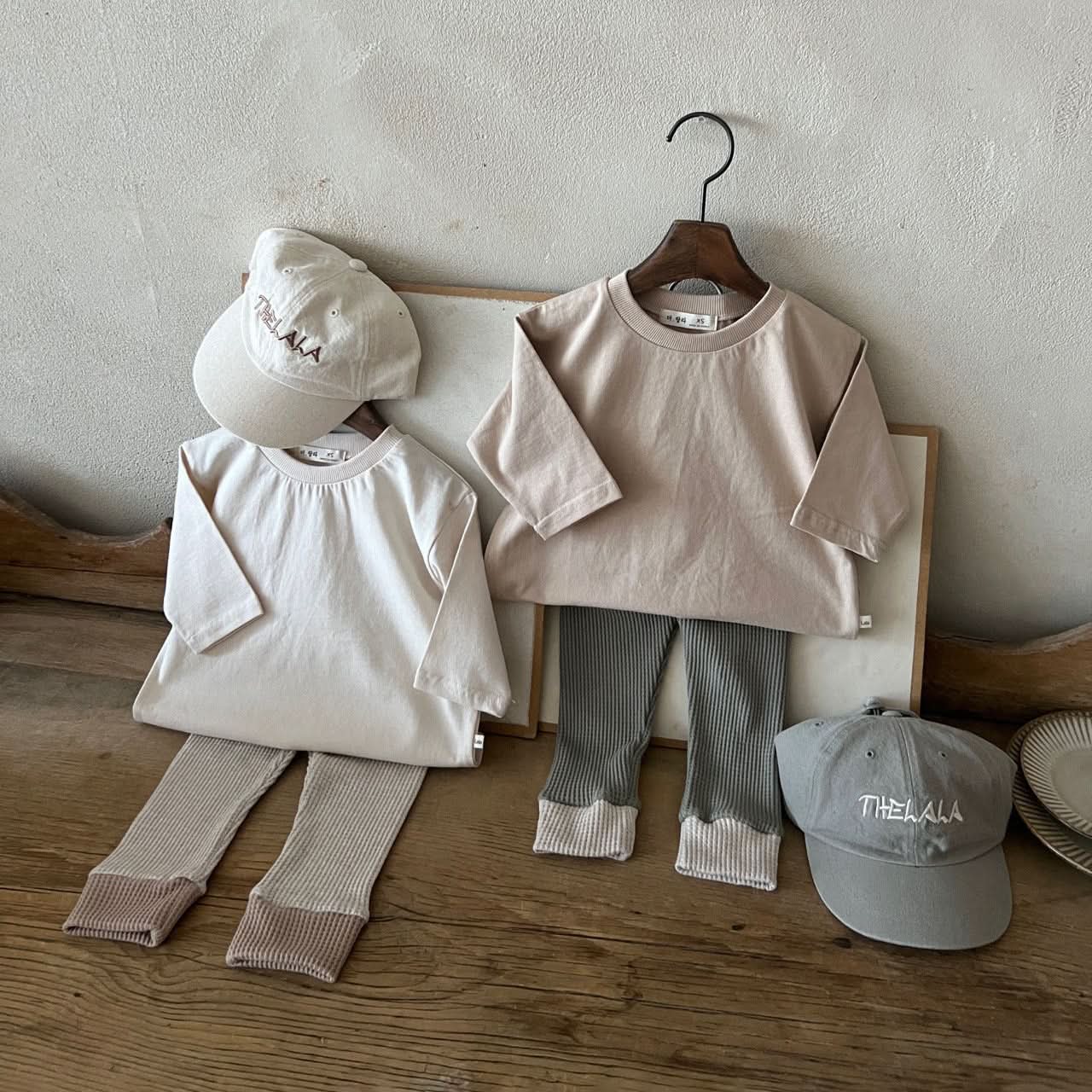 Kids Lala Colorblock Waffle Leggings (1-6yrs) - 2 colors - AT NOON STORE