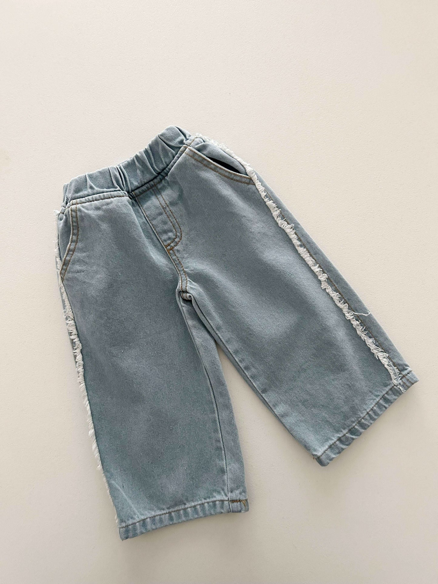 Kids Soy S25 Frayed Denim Pull-On Pants (1-8y) - 2 Colors - AT NOON STORE