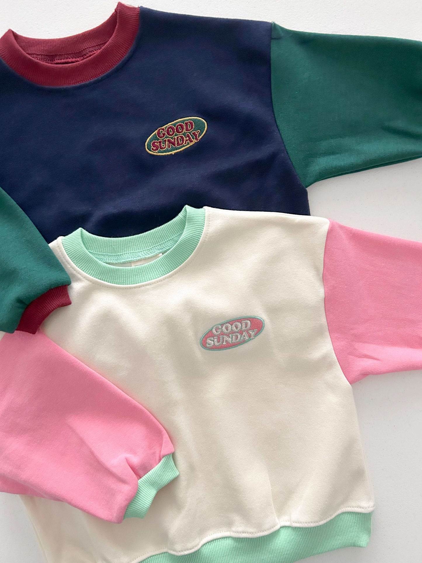 Kids Soy S25 Good Sunday Colorblock Long Sleeve Top (1-8y) - 2 Colors - AT NOON STORE