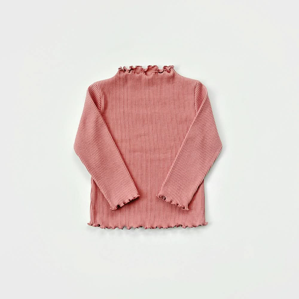 Kids Lettuce-edge Ribbed Top (2-9y) - 6 Colors - AT NOON STORE
