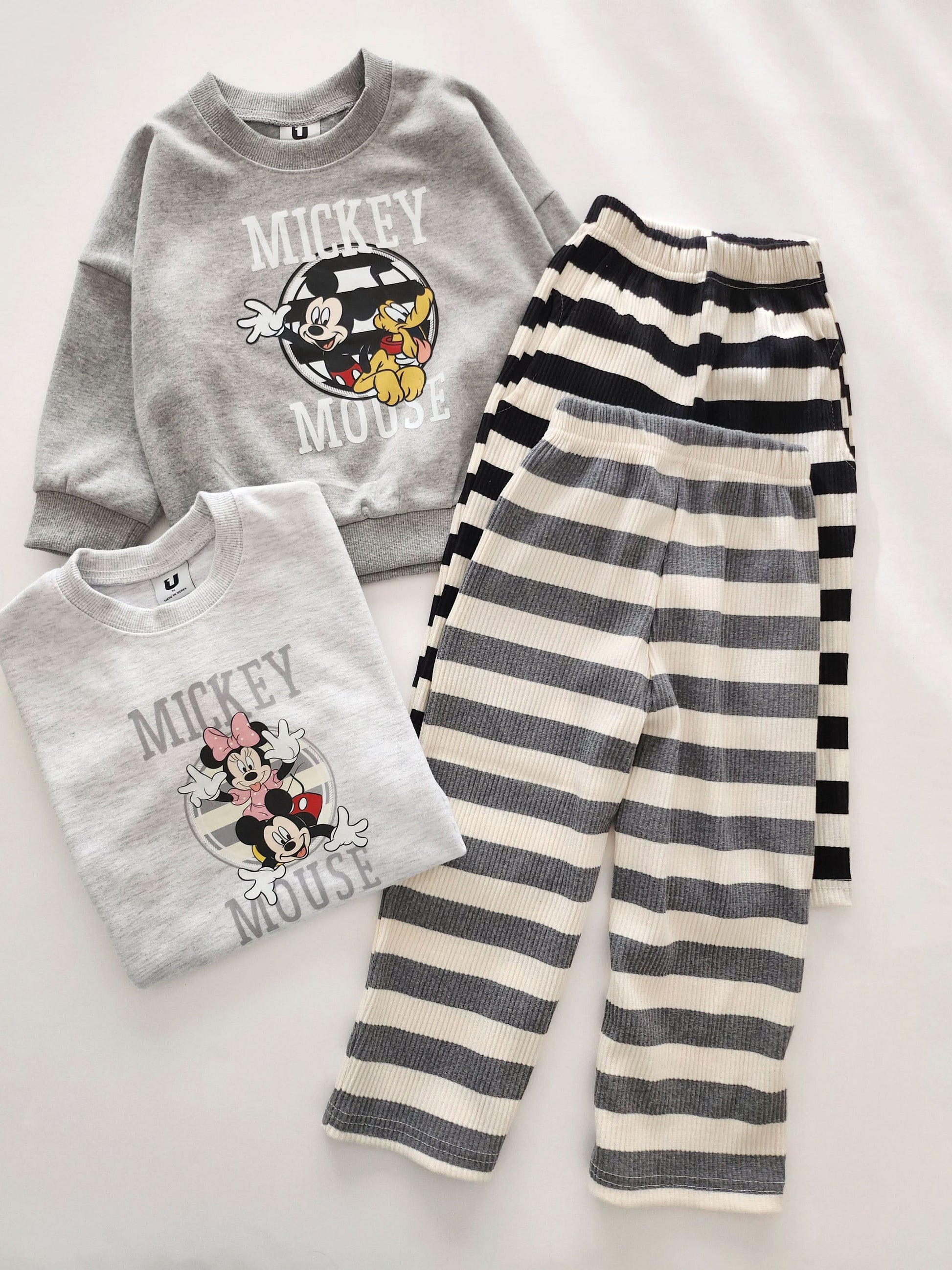 Toddler Disney Sweatshirt and Stripe Pull-on Pants Set (2-7y) - 2 Colors - AT NOON STORE