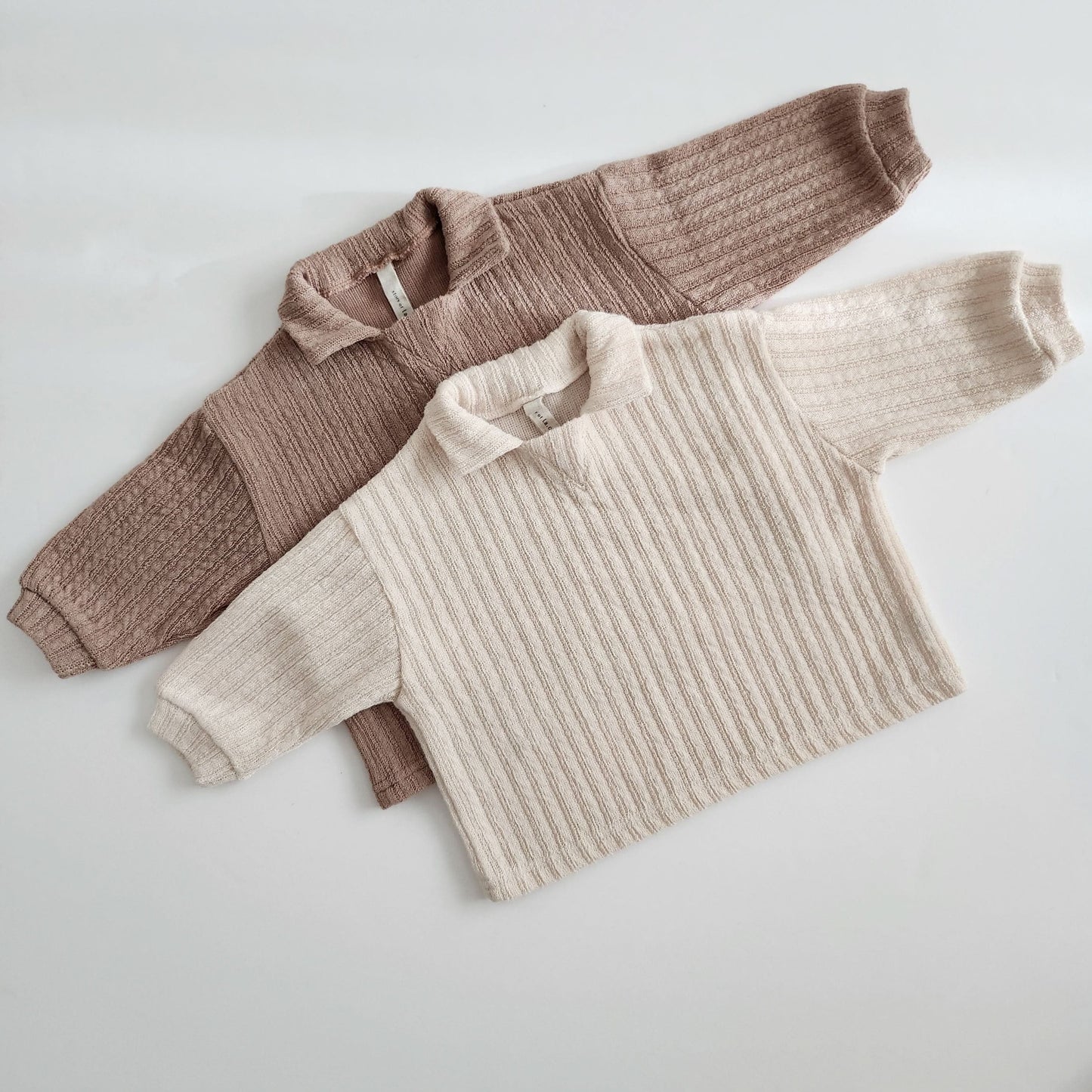 Toddler Rib-Knit Collar Sweater Top (1-6y) - 2 Colors - AT NOON STORE