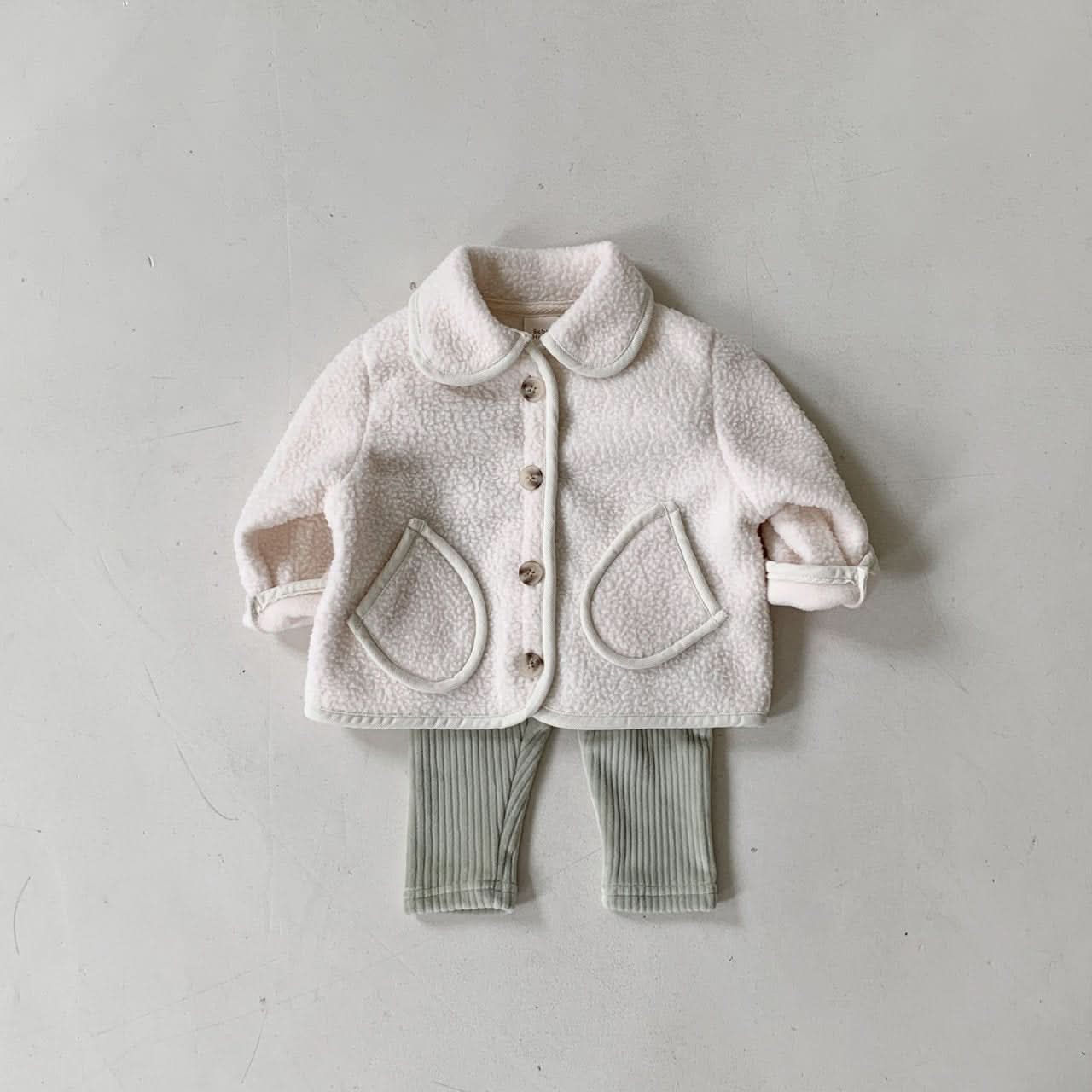 Baby BH Fleece Pocket Collar Jacket (6 - 18m) - 2 Colors kids outfit