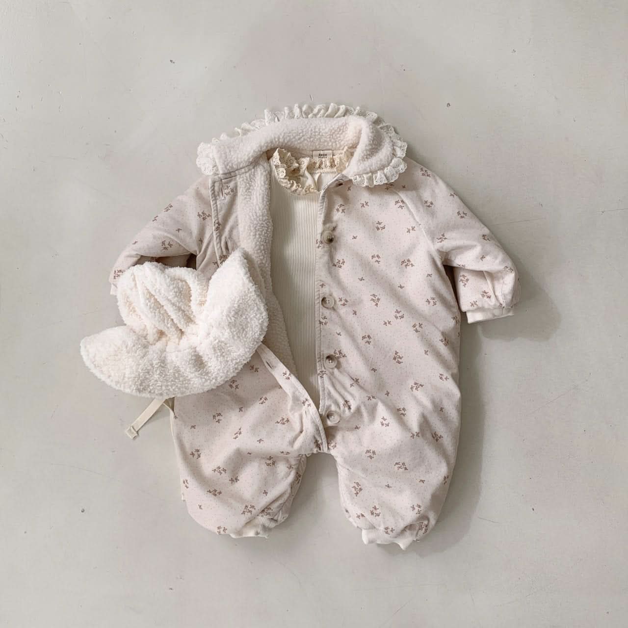 Baby BH Floral Print Warm Snowsuit (6 - 18m) - 2 Colors kids outfit