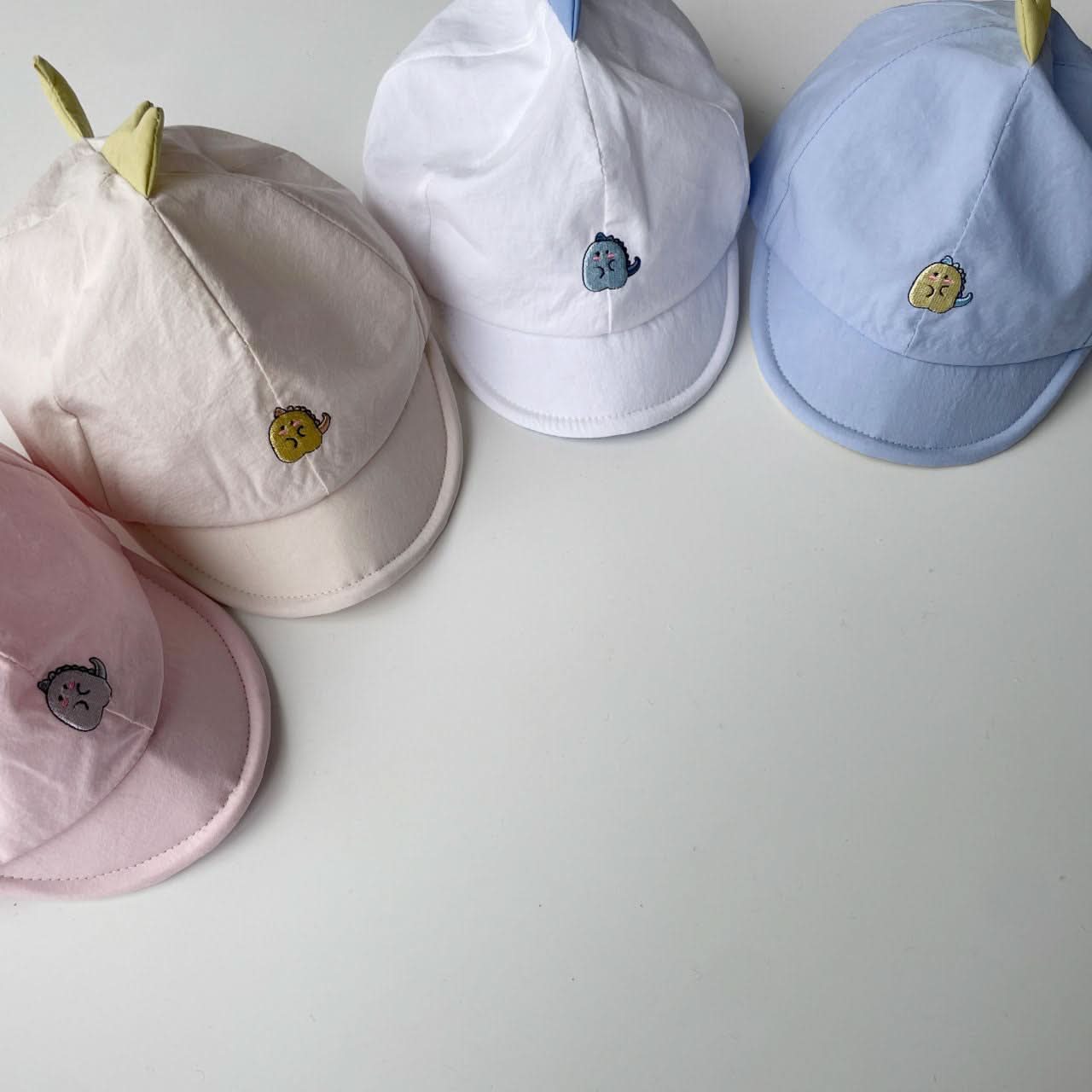Baby Dinosaur Embroidered Soft Cap (2 - 3y) - 4 Colors kids outfit