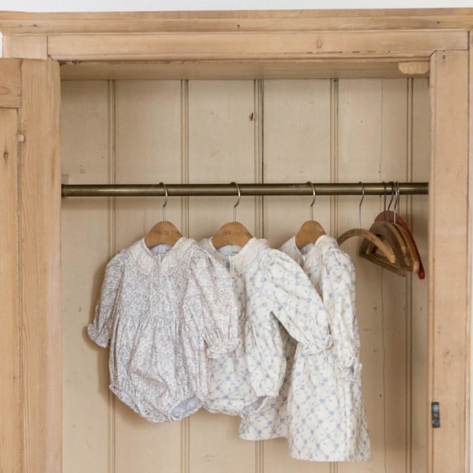 Baby Lace Detail Soft Brushed Fabric Romper (3m - 18m) - 2 Colors kids outfit