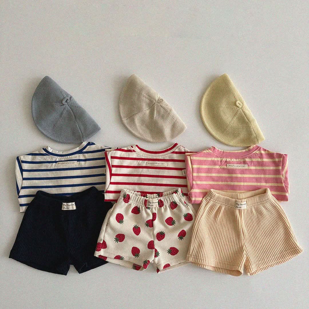 Baby/Toddler Aosta S25 Waffle Basic Shorts (3m - 5y) - 3 Colors kids outfit