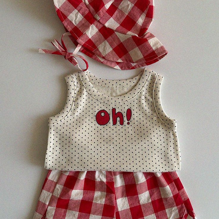 Baby/Toddler Aosta SS25 'Oh' Ribbed Sleeveless Top (3m - 5y) - 2 Colors kids outfit
