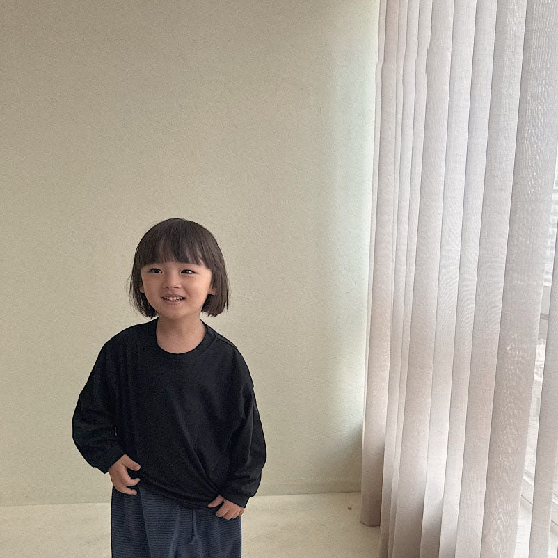 Baby/Toddler Bella F26 Basic Loose Fit Long Sleeve Top (1-6y) - 2 Colors kids outfit