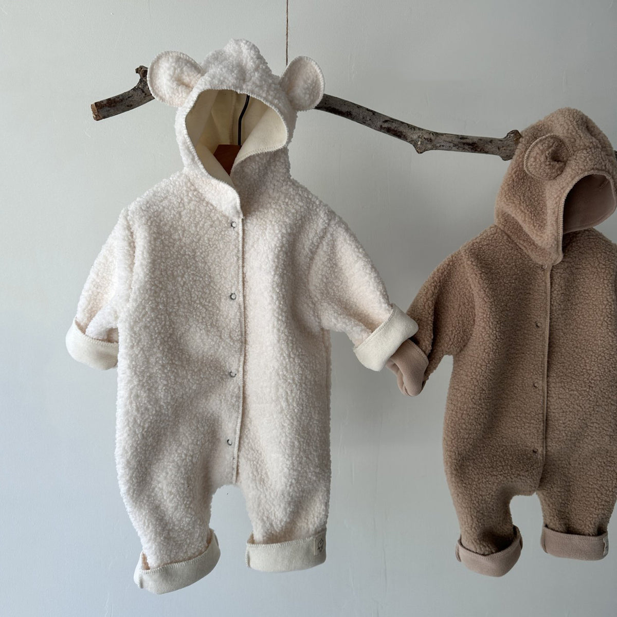Baby Lala Bunny Hooded Jumpsuit -Gray