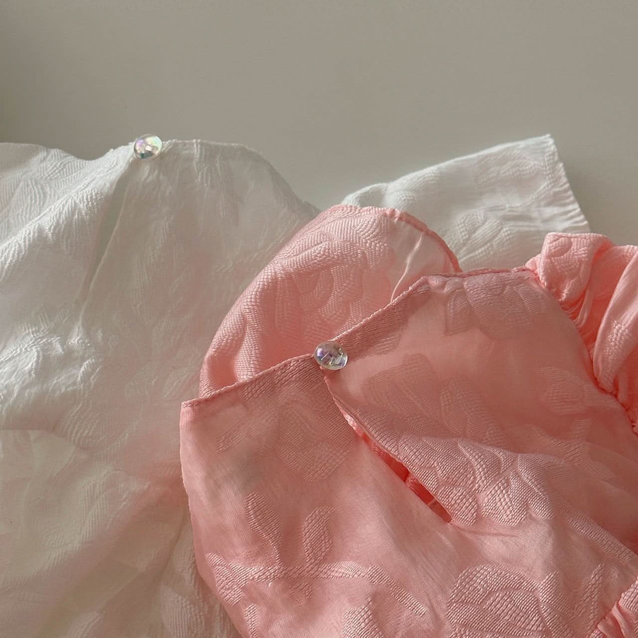 Toddler Short Sleeve Rose Jacquard Dress(2-6y) - 2 Colors - AT NOON STORE