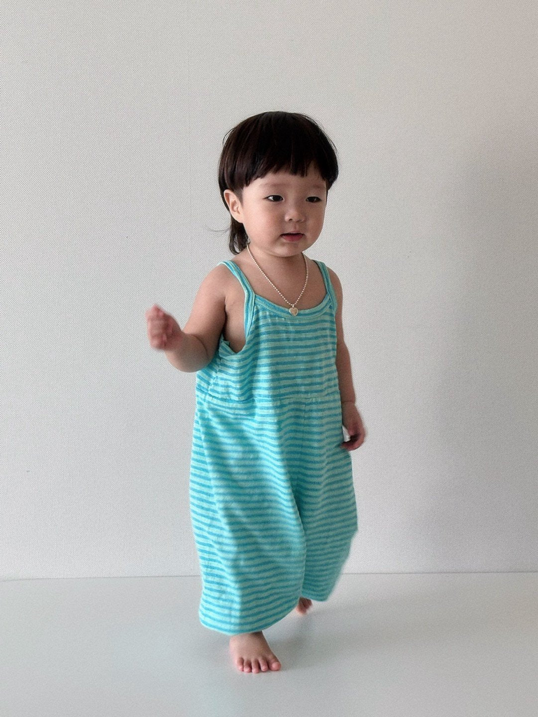 Toddler Sleeveless Stripe Jumpsuit (1-5y)- 6 Colors