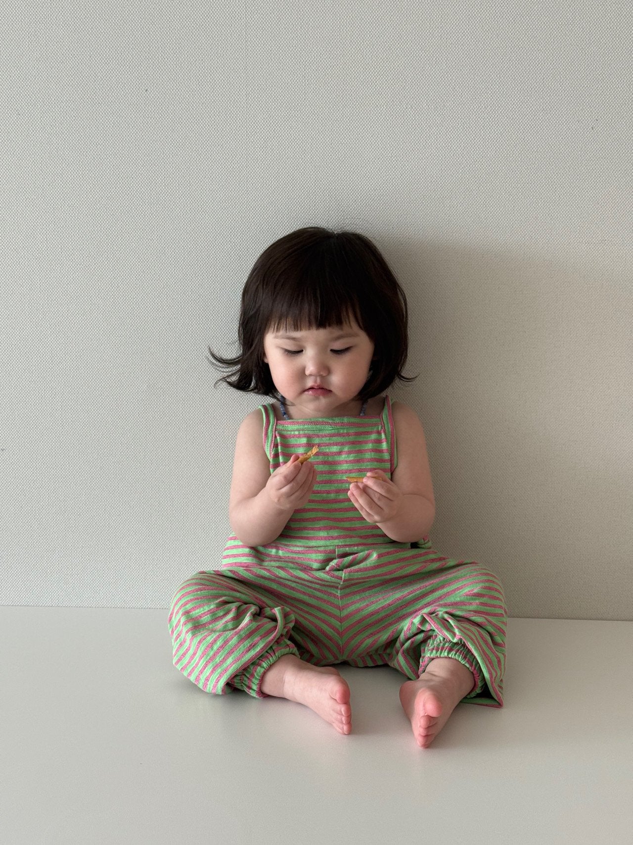 Toddler Sleeveless Stripe Jumpsuit (1-5y)- 6 Colors