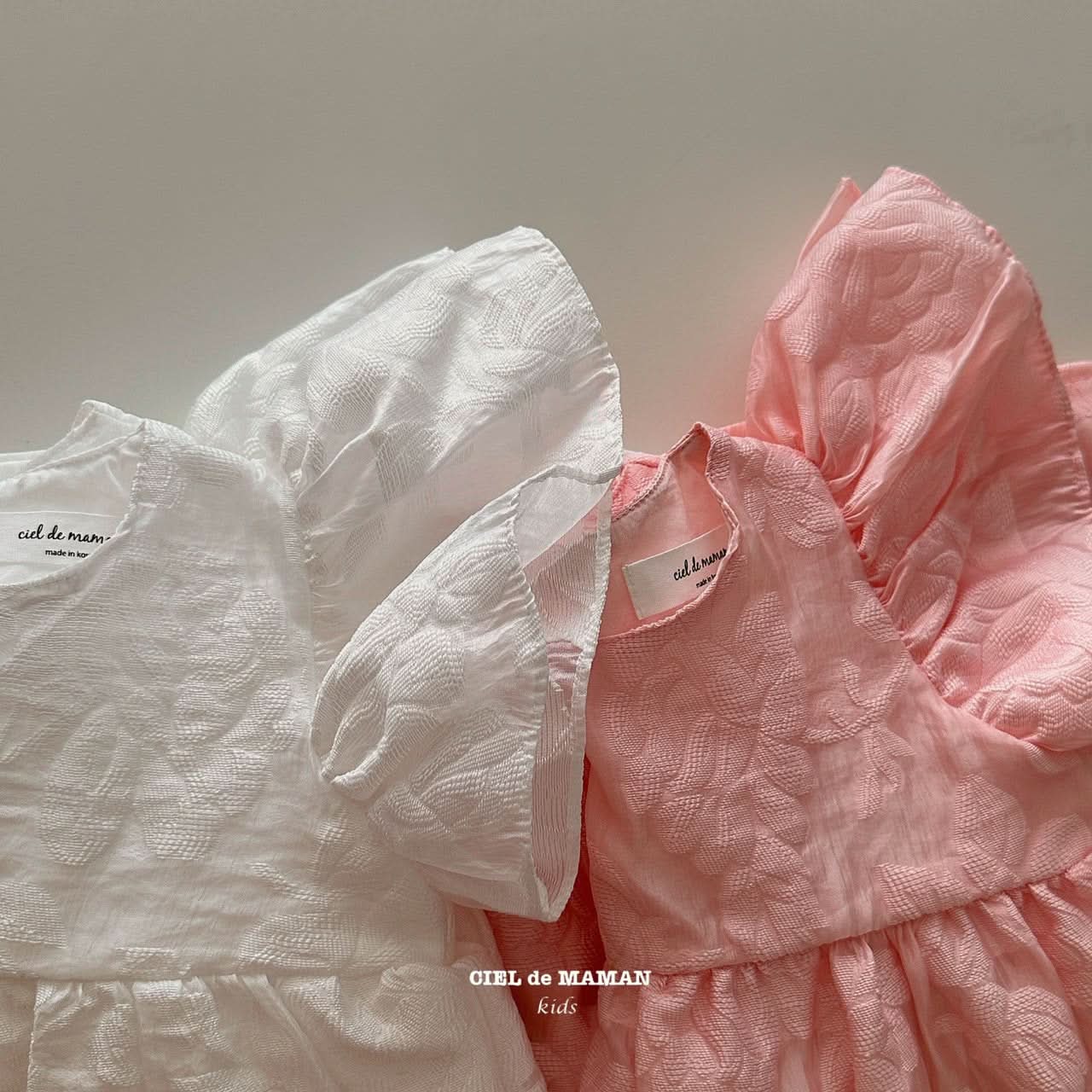 Toddler Short Sleeve Rose Jacquard Dress(2-6y) - 2 Colors - AT NOON STORE