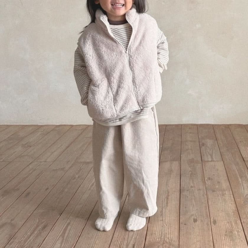 Baby Toddler Bella Fluffy Fleece Pocket Vest  (3m-6y) - 3 Colors - AT NOON STORE