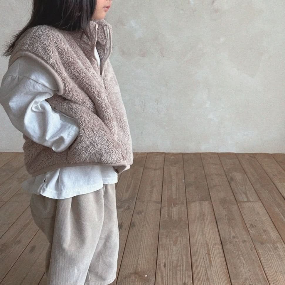 Baby Toddler Bella Fluffy Fleece Pocket Vest  (3m-6y) - 3 Colors - AT NOON STORE