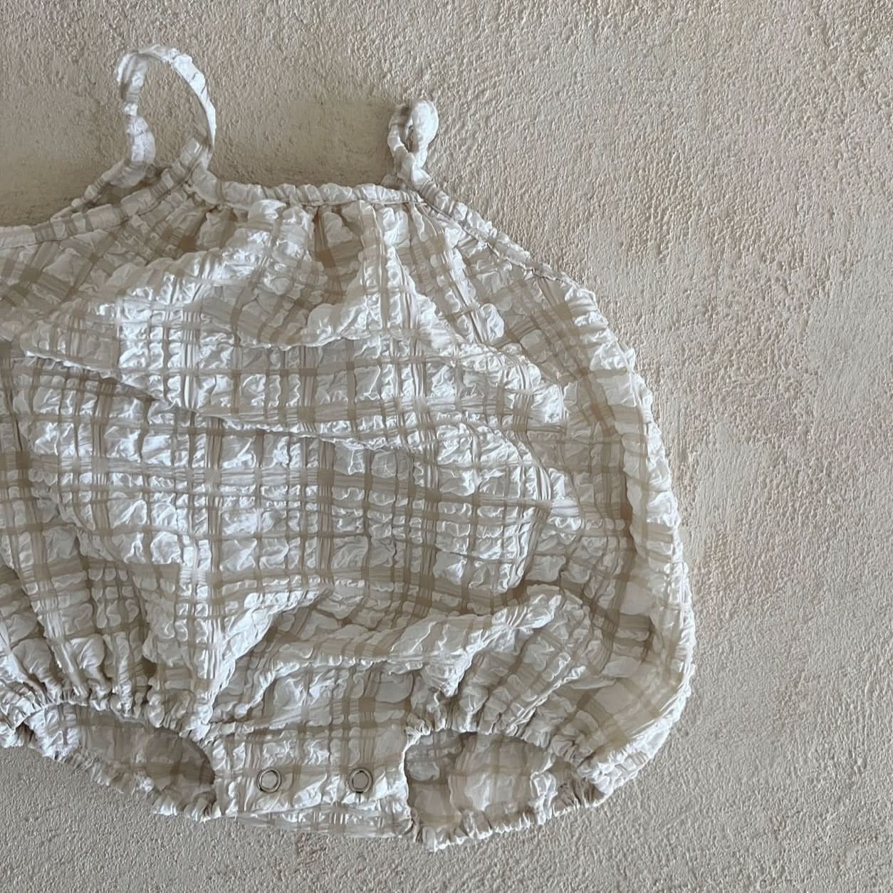 Baby Lala Cool Plaid Print Sleeveless Romper (0-24m)- 3 Colors - AT NOON STORE