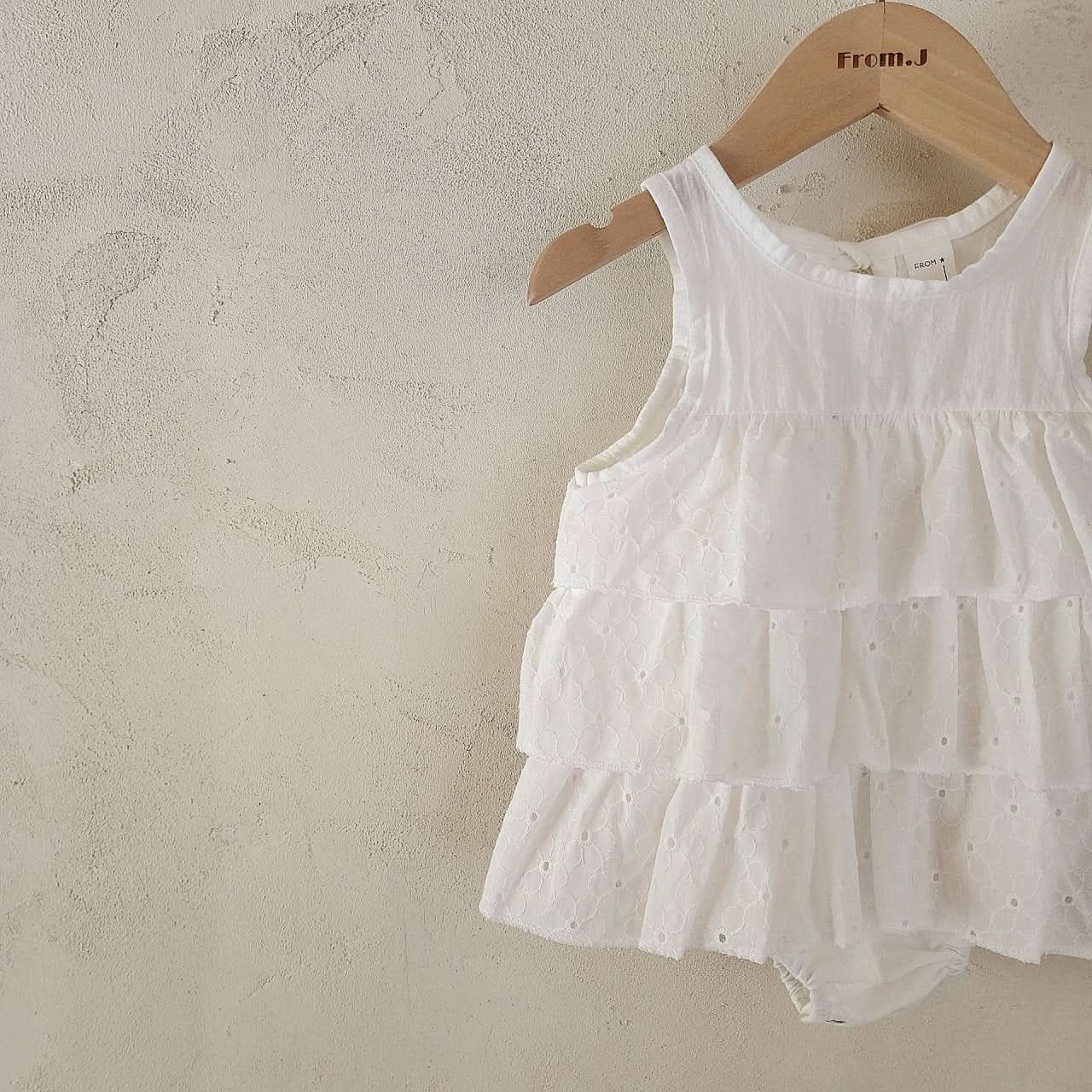 Baby Tiered Ruffle Sleeveless Romper (3-18m)- 2 Colors - AT NOON STORE