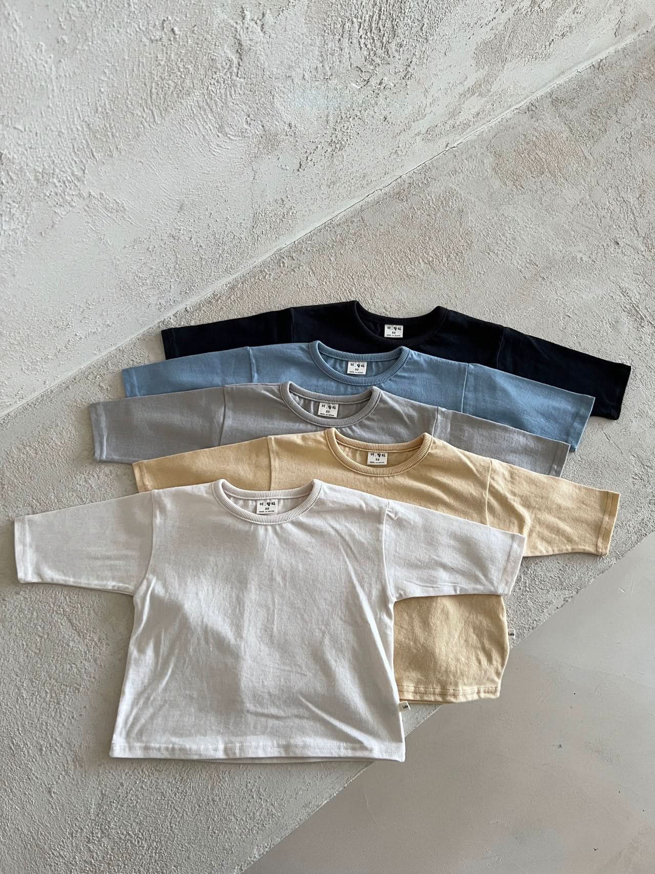 Kids Lala S25 Loose Fit Long Sleeve Basic Top (1-6y) - 3 Colors - AT NOON STORE