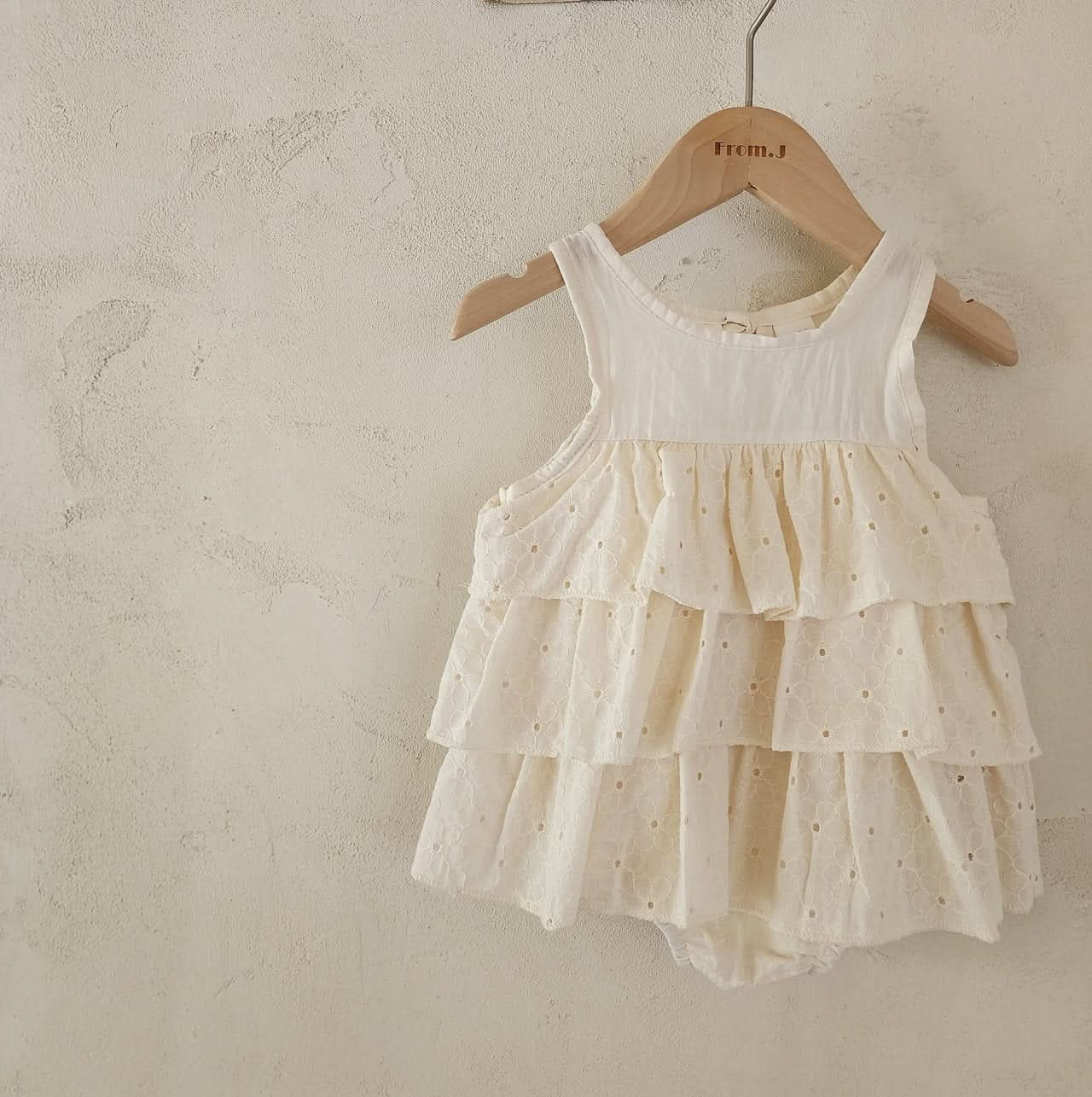 Baby Tiered Ruffle Sleeveless Romper (3-18m)- 2 Colors - AT NOON STORE