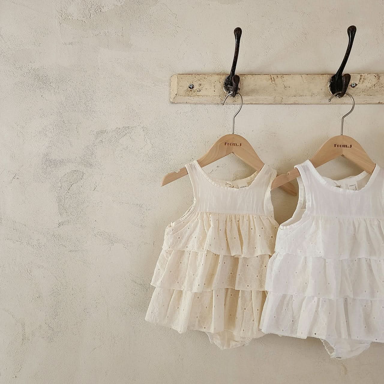 Baby Tiered Ruffle Sleeveless Romper (3-18m)- 2 Colors - AT NOON STORE