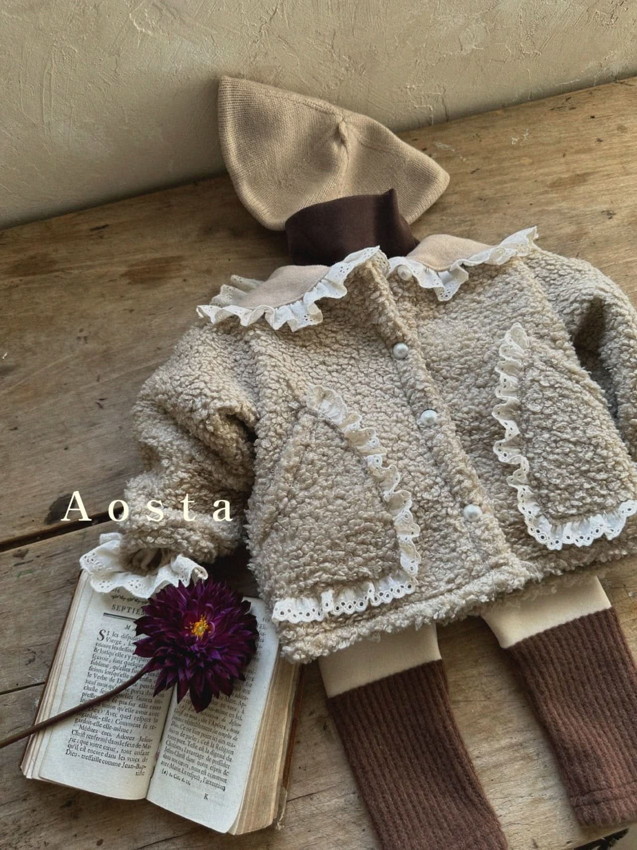 Kids Fleece-Lined Colorblock Sock Leggings (0-5y) - Brown - AT NOON STORE