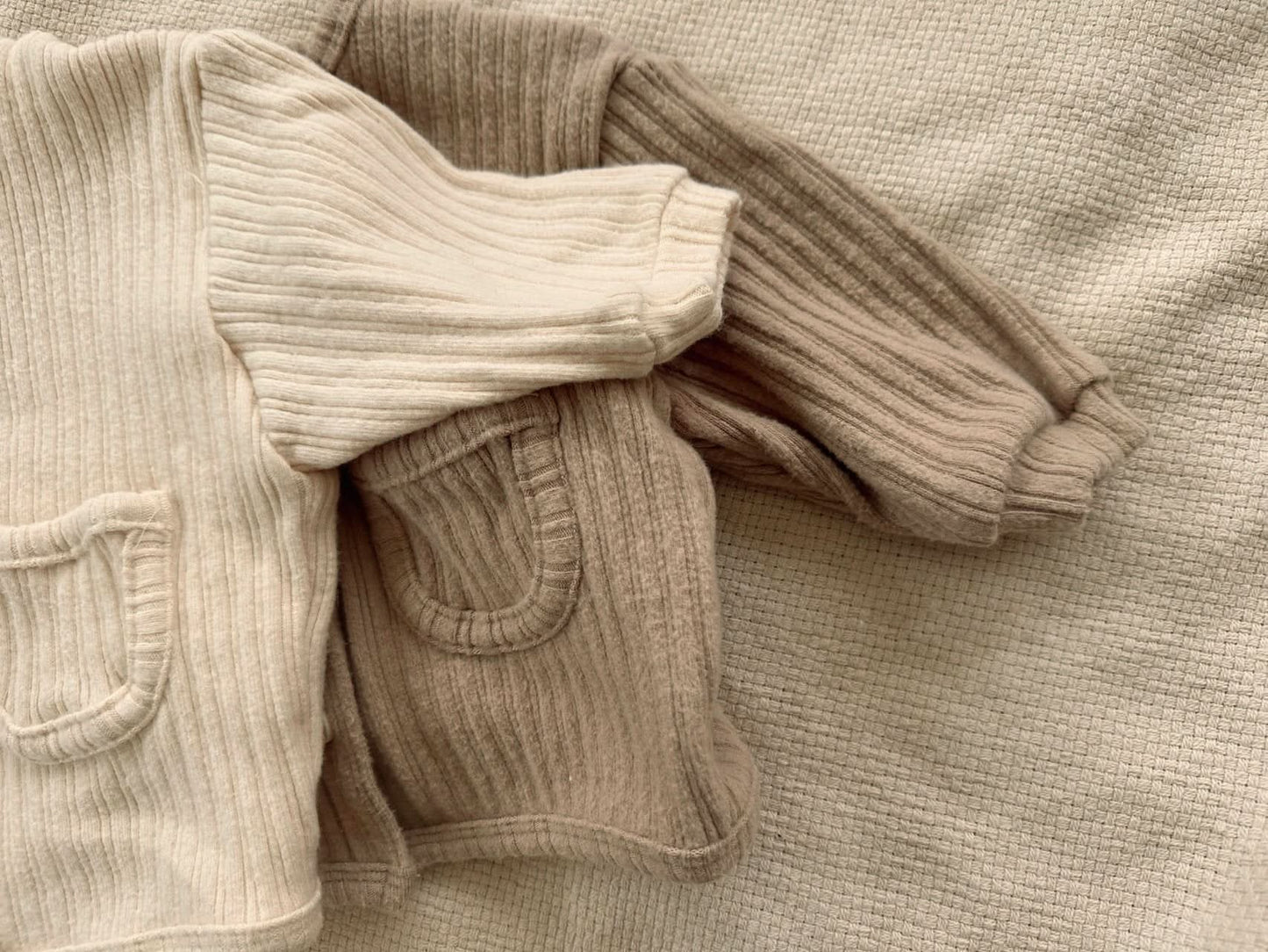 Baby Ribbed Pocket Cardigan (3-18m) -2 Colors - AT NOON STORE