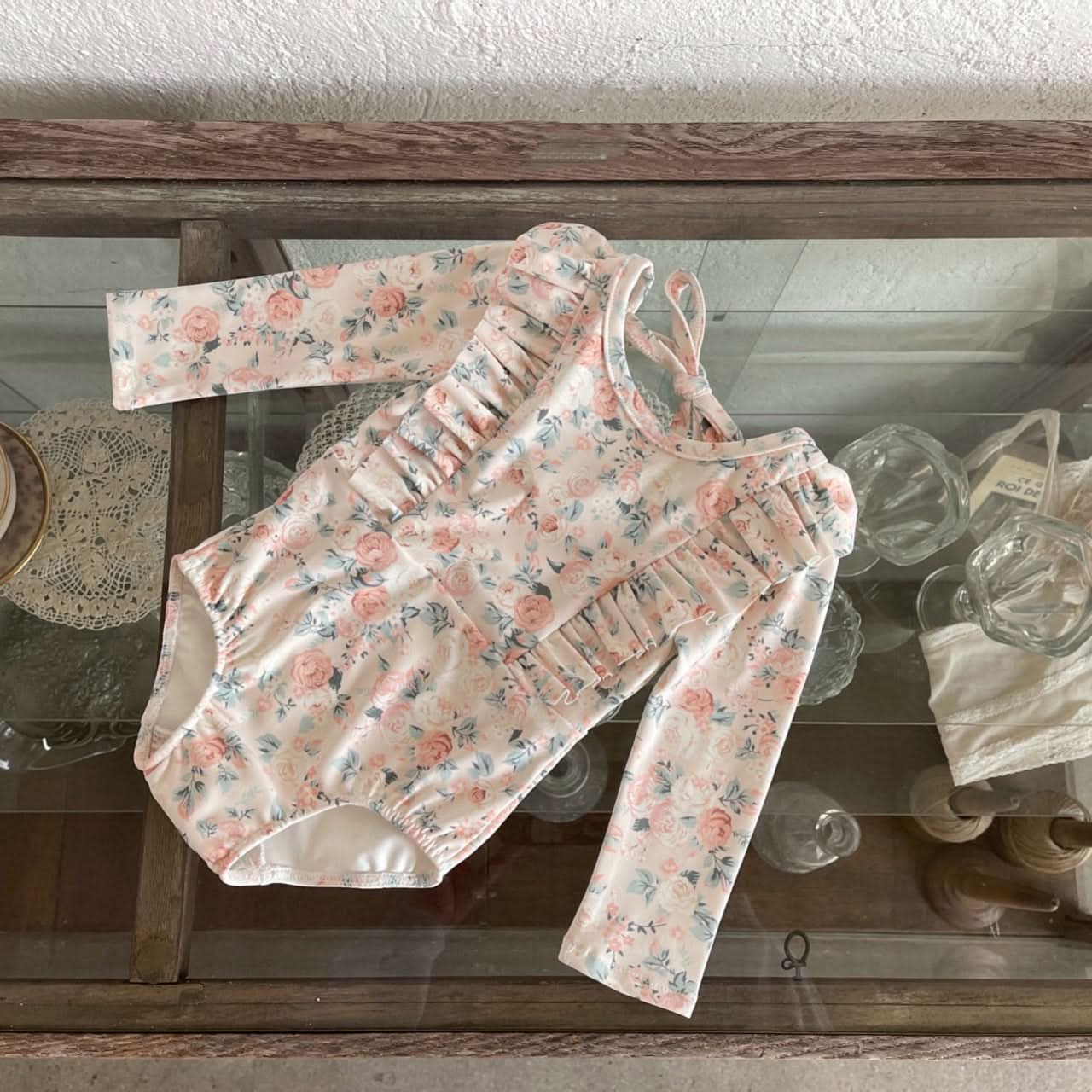 Toddler Floral Print One-Piece Swimsuit (1-4T) - AT NOON STORE