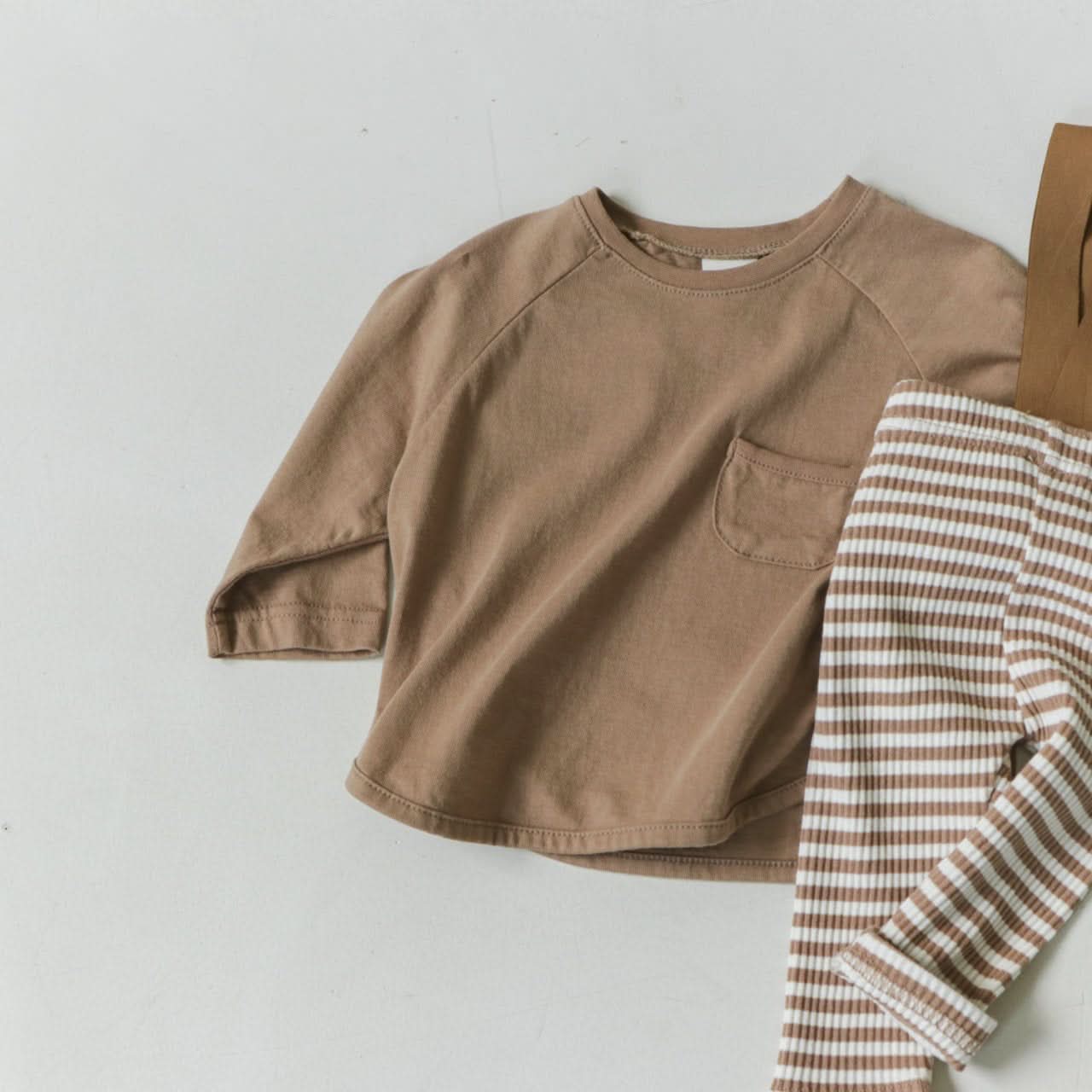 Baby BH Pocket Raglan Long Tee (3-18m) - 3 Colors - AT NOON STORE